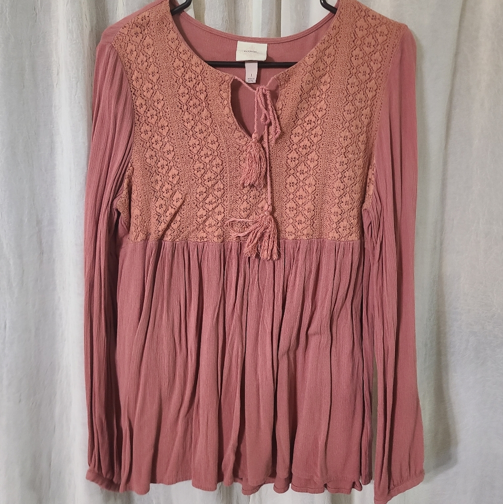 Knox Rose Long Puff Sleeve with tassle ties